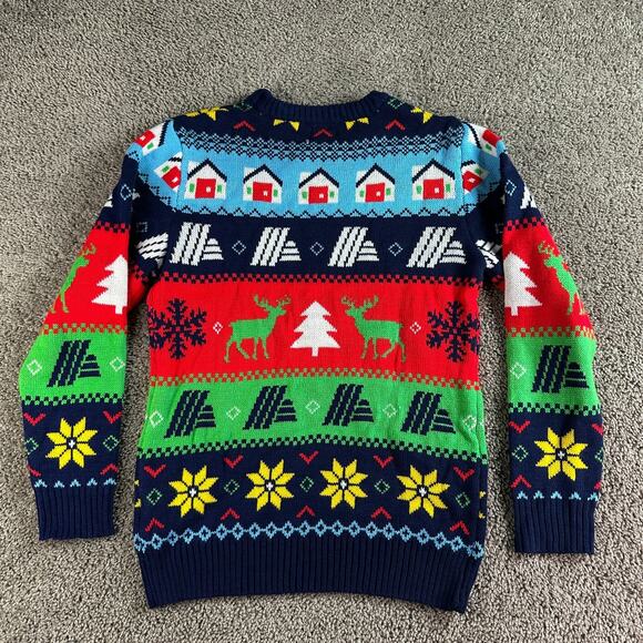 Aldis Christmas Sweater Mens S Blue 2023 Limited Fair Isle Acrylic Pullover NEW - Picture 7 of 11